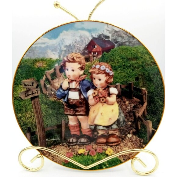 Hummel Country Crossroads Plate Limited Edition Little Companions Danbury Mint - Picture 3 of 12